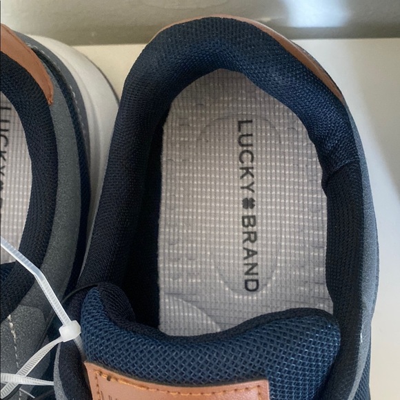 Lucky Brand Gray and Blue Sneakers with Suede and Mesh - Picture 7 of 10